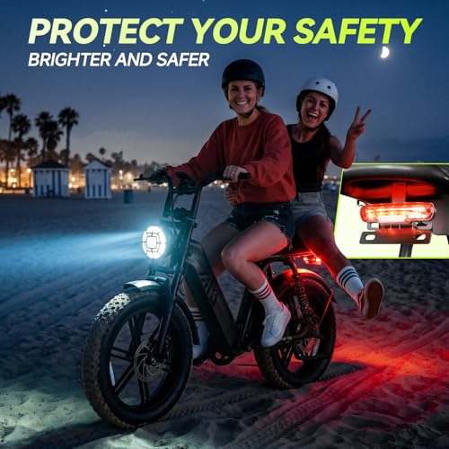 Image of Electric Bike for Adults,20 inchx4 inch Fat Tires Retro Ebike, Range 65Miles | Peak 1500W Motor,48V 15Ah Removable Battery,Full Suspension E Bike for for City Commuting,Off-Road