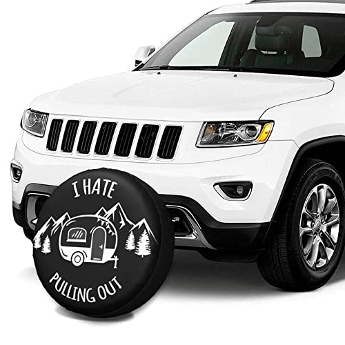 Cozipink I Hate Pulling Out Camper Spare Tire Cover Spare Tire Cover Wheel Protectors Universal For Trailer Tires Camping Weatherproof Universal For Rv Suv Truck Travel Trailer 14" 15" 16" 17" Inch #TOP4
