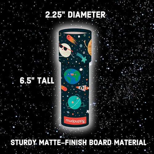Mudpuppy Solar System – 6.5” Tall with 2.25” Diameter – Colorful Kaleidoscope for Kids with Colorful Artwork, Ideal for Ages 3-8 – Toy Made of Matte-Finish Board Material