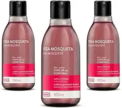 Óleo Corporal e Capilar de Rosa Mosqueta 100ml Farmax • 3 unidades