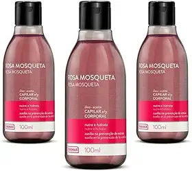Óleo Corporal e Capilar de Rosa Mosqueta 100ml Farmax • 3 unidades