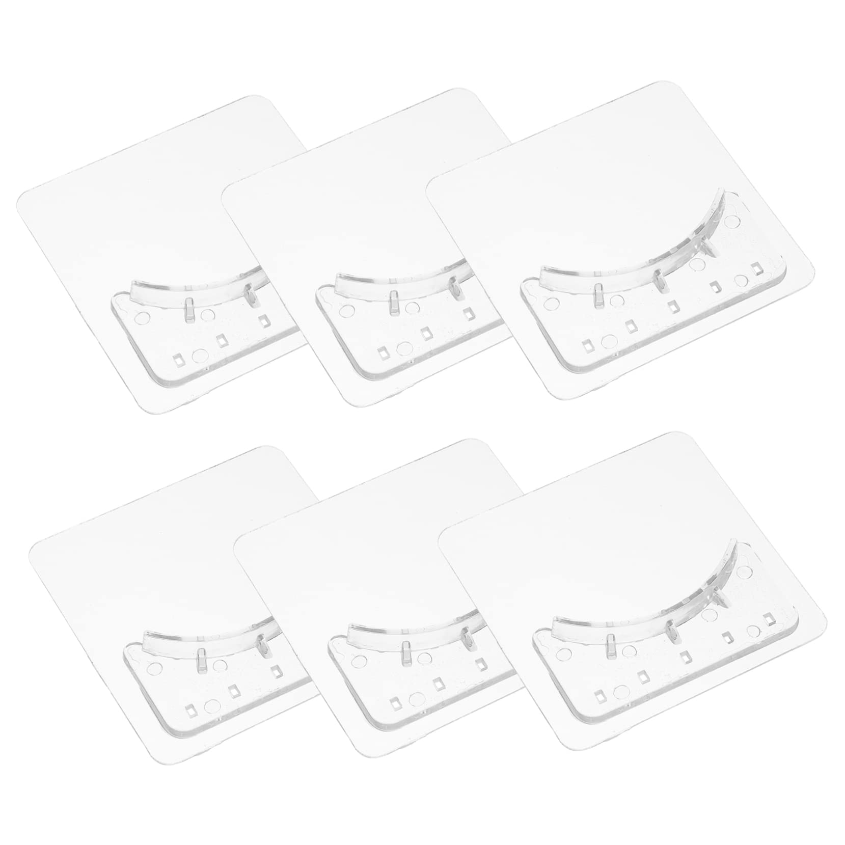 SOLUSTRE 18paires Support De Rideau De Autocollant De Supports De Tringle à Rideau Adhésifs Sans Perçage Pour Salle De Bain Fixation Facile Et Pratique Transparent