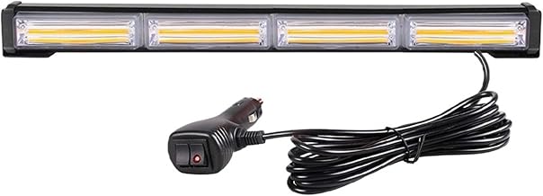 Bright Linear COB LED Emergency Strobe Light Bar for Vehicles Law Enforcement Traffic Advisor Car Hazard Warning Signal Lights(Red and Blue)