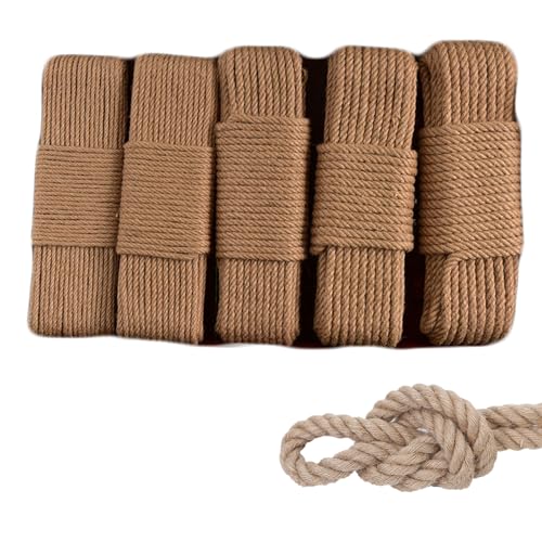 Cuerda de Yute Marrón, Hilo de Yute Natural, Cuerda de Cáñamo Gruesa para Bricolaje, Jardinería, Decoración y Artesanía (3mm x 600M)