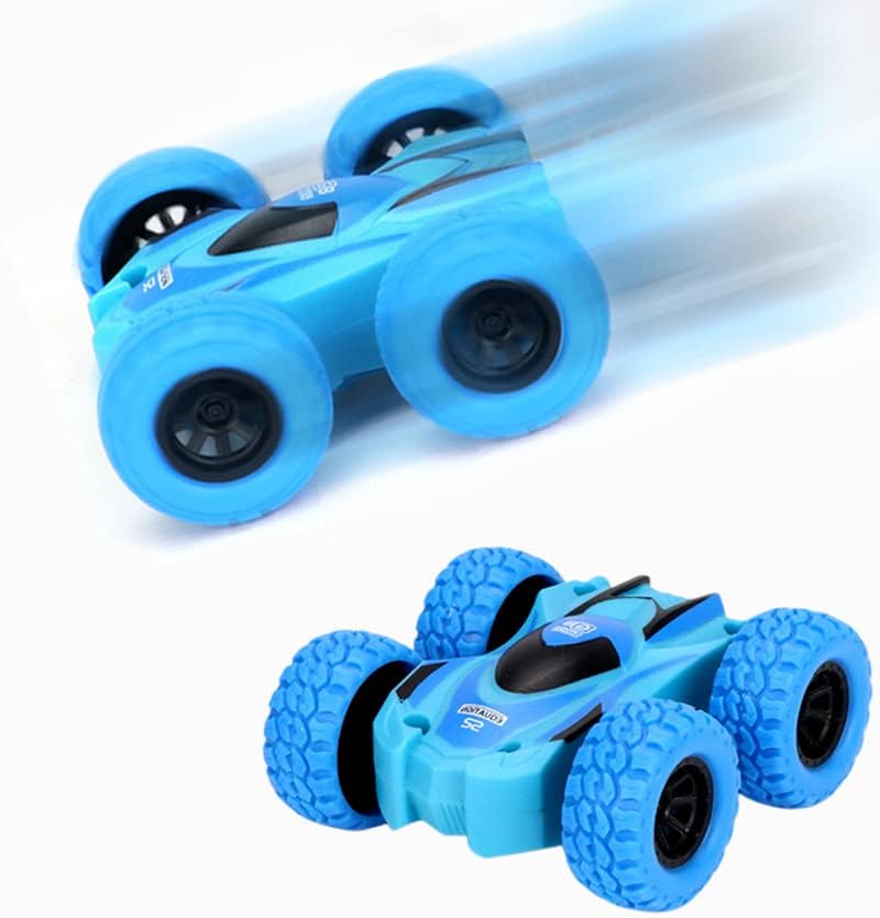 Yeefunjoy Monster Truck Spielzeugauto, 360 Grad Rotierende Trägheit Fahrzeug Spielzeugautos, Spielzeug Geschenk für Kinder Jungen Mädchen ab 3 4 5 6 7 8 9 10 Jahren (Blau)
