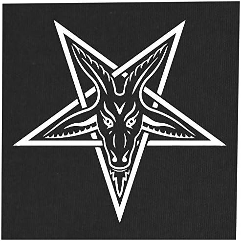 Goat's Head Canvas Print or Back Patch - Pentagram Demonic Devil Dragon Pentacle Demon Evil Goat Mendes Skull Goat Gothic Metal Occult Punk Satan Satanic Skeleton Voodoo Wicca Baphomet Inverted Cross