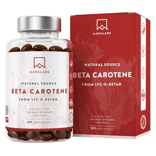 Betacaroteno [ 25 000 ui ] Vitamina A - 180 Cápsulas con Patentado Lyc-O-Beta - Con Aceite de Oliva...