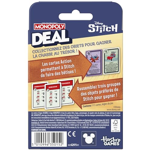 Monopoly Deal édition Disney Stitch Jeu de Cartes Version française - vue 4