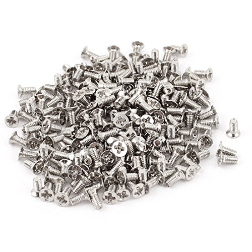 Aexit 200pcs Magnetic quality Parts Recessed Crosshead Phillips Pan Head Screw Bolt 1.7 x 4mm Model:98as666qo717