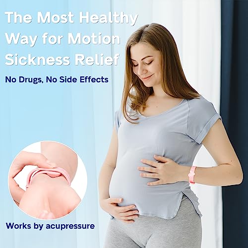 LYJEE Alívio de náuseas para mulheres grávidas, faixas anti-náuseas para enjôo matinal, faixas de en