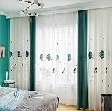 Material: 100% hochwertige Baumwolle und Leinen bedruckter Stoff / Tüll Vorhang.