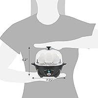 Vista 10 de Elite Gourmet Easy Electric - Cocina eléctrica con capacidad para 7 huevos, cazador furtivo, máquina de tortillas, revuelta, suave, media, hervida