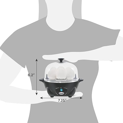 Miniatura 10 de Elite Gourmet Easy Electric - Cocina eléctrica con capacidad para 7 huevos, cazador furtivo, máquina de tortillas, revuelta, suave, media, hervida