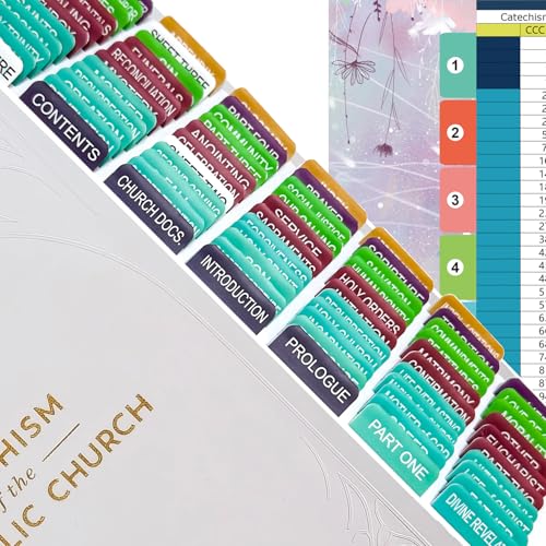 Guias de índice para Catecismo da Igreja Católica, guias bíblicas laminadas de PVC transparente codi