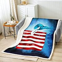 Coperta In Pile Bandiera Americana - Super Morbida, 130x160 Cm, Velluto, Ipoallergenica - 3