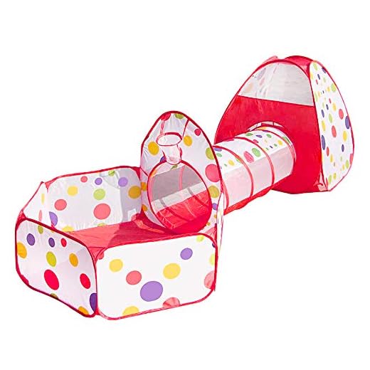 Simboom Tiendas de campaña para niños, Pop Up Tienda de Juegos Plegable con Casita Infantil, Tunel Infantil, Piscina de Bolas (Bolas NO Incluido)