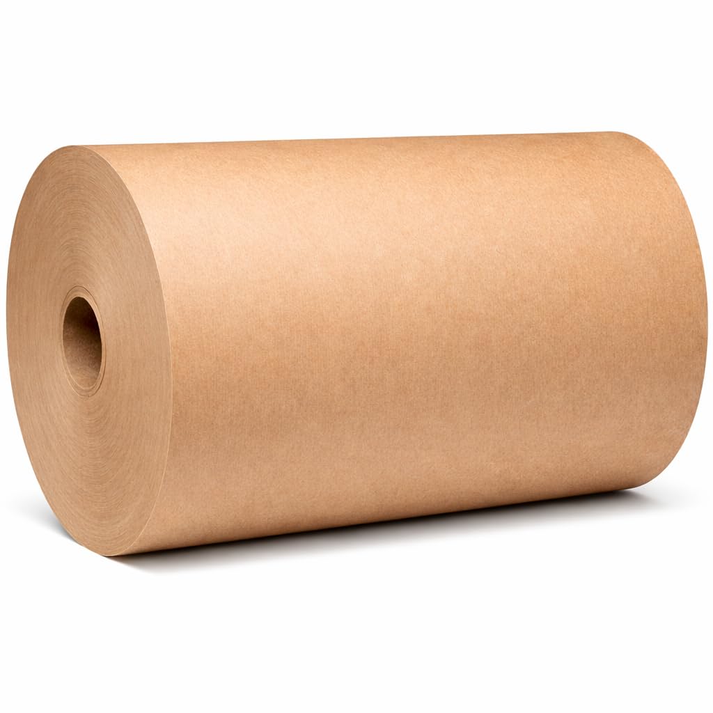 SupplyAir Brown Kraft Paper Roll 24 Inches × 1200 Feet, 30 Pound Paper Weight, Continuous Roll for Shipping Wrap, Void Fill, Cushioning
