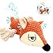 Sqinor Giochi per Cani Squeak Interattivi, Resistenti Peluche per Cani, Farciti Giocattoli per Cani Grandi Media e Piccoli (Volpe)
