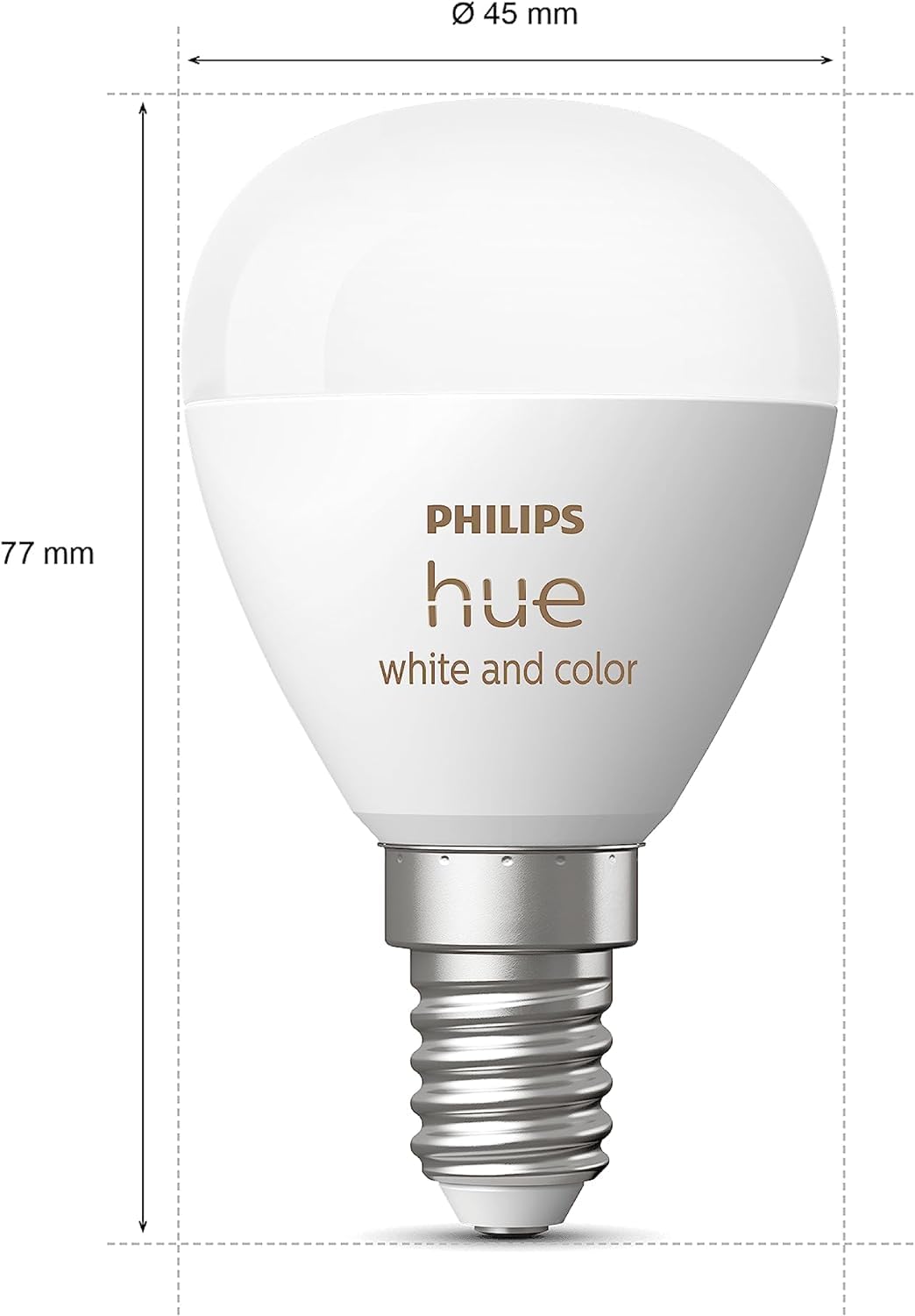 Philips Hue White and color ambiance, ampoule LED connectée sphérique compatible Bluetooth, E14, fonctionne avec Alexa, Google Assistant et Apple Homekit, lot de 2