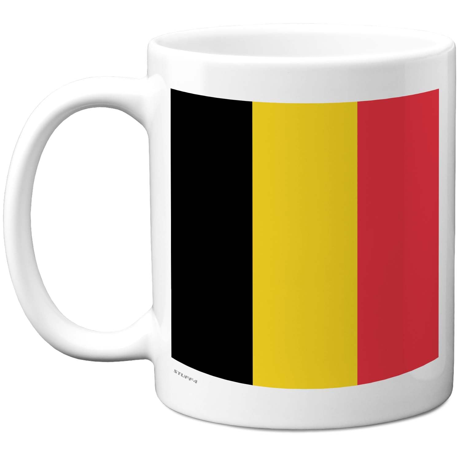 Stuff4 Belgium Mug - Bold Belgian Flag Design - Patriotic Colours For Coffee Or Tea - 11Oz Ceramic Gloss Mug