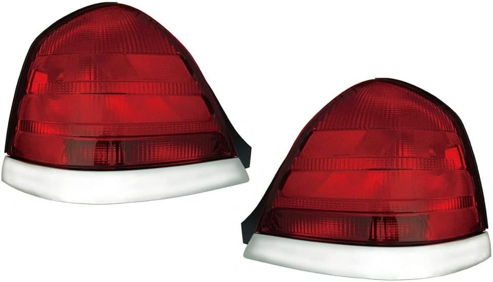 For Ford Crown Victoria Tail Light Assembly 1999-2005 Passenger Side Rear w/Chrome Molding FO2801176 | XW7Z 13404 BA