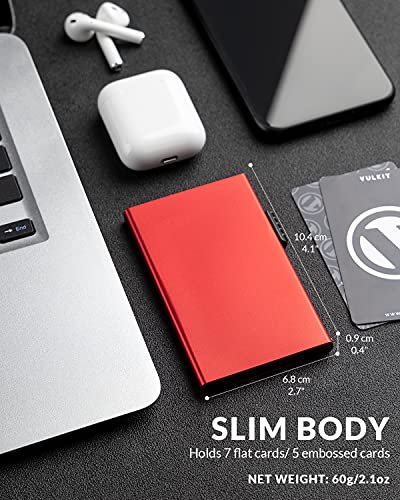 Image of VULKIT Minimalist Credit Card Holder Pop Up Cards RFID Protection Slim Metal Wallet