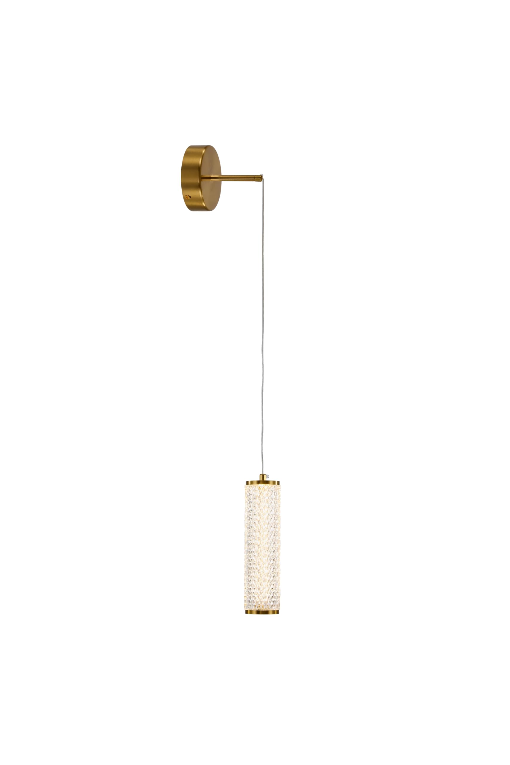 PENDENTE FLUTE DOURADO (D)7CM (A)22,7CM 1X 3000K 525LM LED