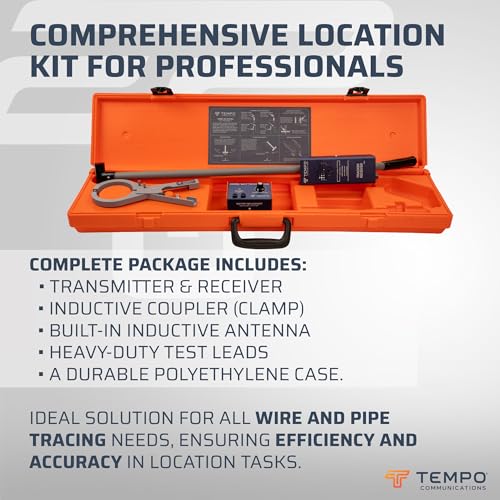 TEMPO Communications 501 Tracker II Underground Wire Locator, Buried Wire Locator, Underground Wire Tracer, Locate Wires 7 Ft Deep