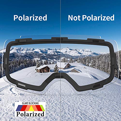 Copozz Polarized Adult Ski Goggles Set - M1 Magnetic Lens Snowboard Snow Goggle, Otg Anti-Fog Skiing Glasses Goggles #TOP4