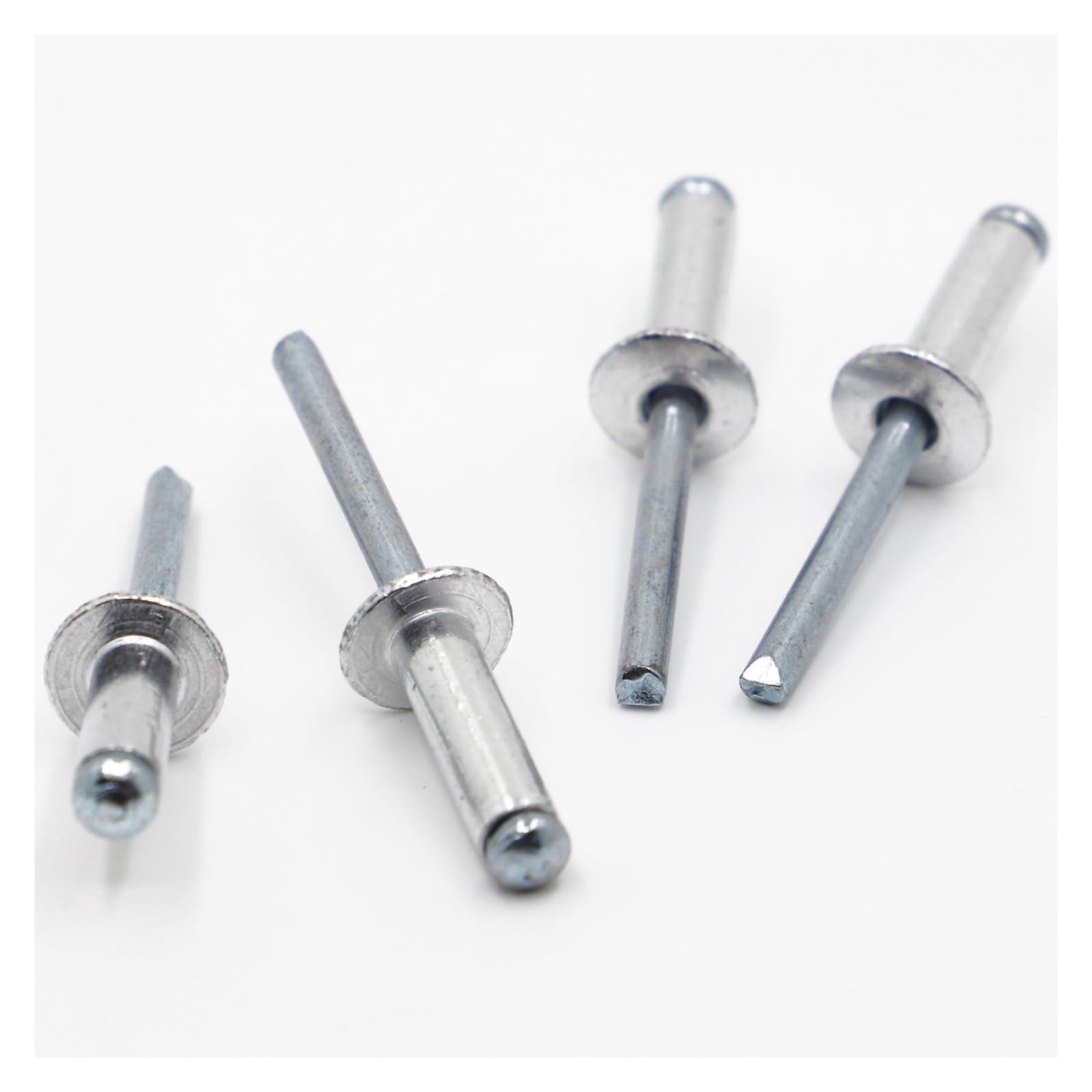 Alluminio/acciaio Rivetti ciechi aperti, rivetti p Mandrino di rottura a testa di fungo in alluminio M2.4 M3.2 M4 M5 M6 40 pezzi(5mm)