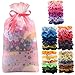 Produktbild Scrunchies, Haargummis Samt Haar Scrunchies 50 Farben Elastisches Haarbänder Pferdeschwanz Halter Gummibänder mit Tasche für Damen und Mädchen Bunten