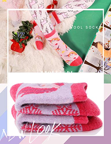 ProEtrade Merino Wool Socks for Kids Toddlers Boys Girls Thick Thermal Warm Winter Hiking Heavy Cozy Crew Socks 6 Pack4
