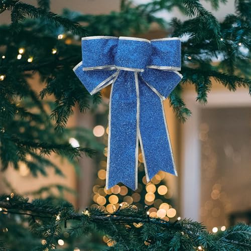 Lazo decorativo de Navidad WOONEKY para decorar árboles sin perder el brillo 5