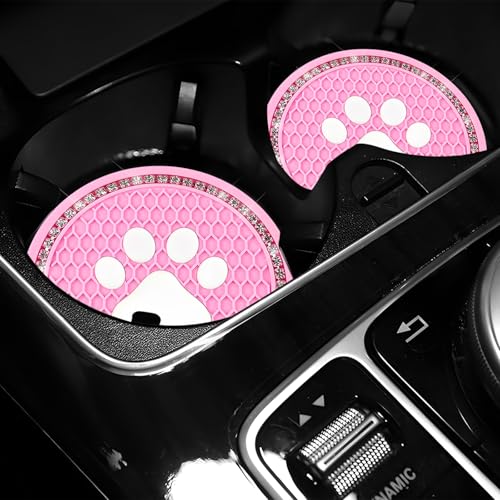 2 piezas portavasos para carro con diseño de pata brillante miniatura 7
