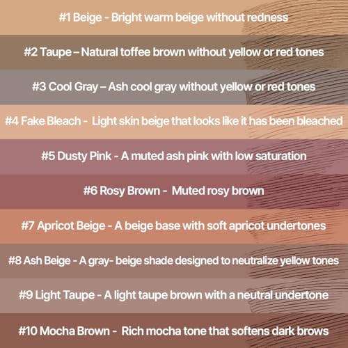 Image of Espoir The Brow Color Fixing Cara #8 Ash Beige 0.1 fl oz - Tinted Eyebrow Mascara, Long-Lasting Brow Gel with Skinny Brush, Natural Brow Coloring for Women & Men, Korean Brow Makeup