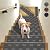 JOYDREAM Stair Tread Carpet Non Slip Stair Runners for Wooden Steps Indoor Rugs for Stairs Mats Polyester TPR Peel and Stick Stair Treads Set of 15 for Kids and Dogs, 8" X 30", Grey Paw Print