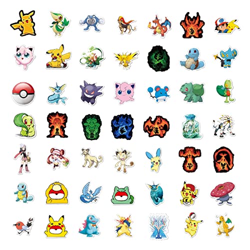 YellowCult™ 100 Random Pokemon Cartoon Concept Stickers, Cute, Waterproof, Vinyl Sticker, No-Duplicate Stickers Pack Fashion Labels, Art, Laptop, MacBook, Car, Skate Board, Luggage [Style- Pokemon] (B0CLJKSRFH) Amazon Price History, Amazon Price Tracker