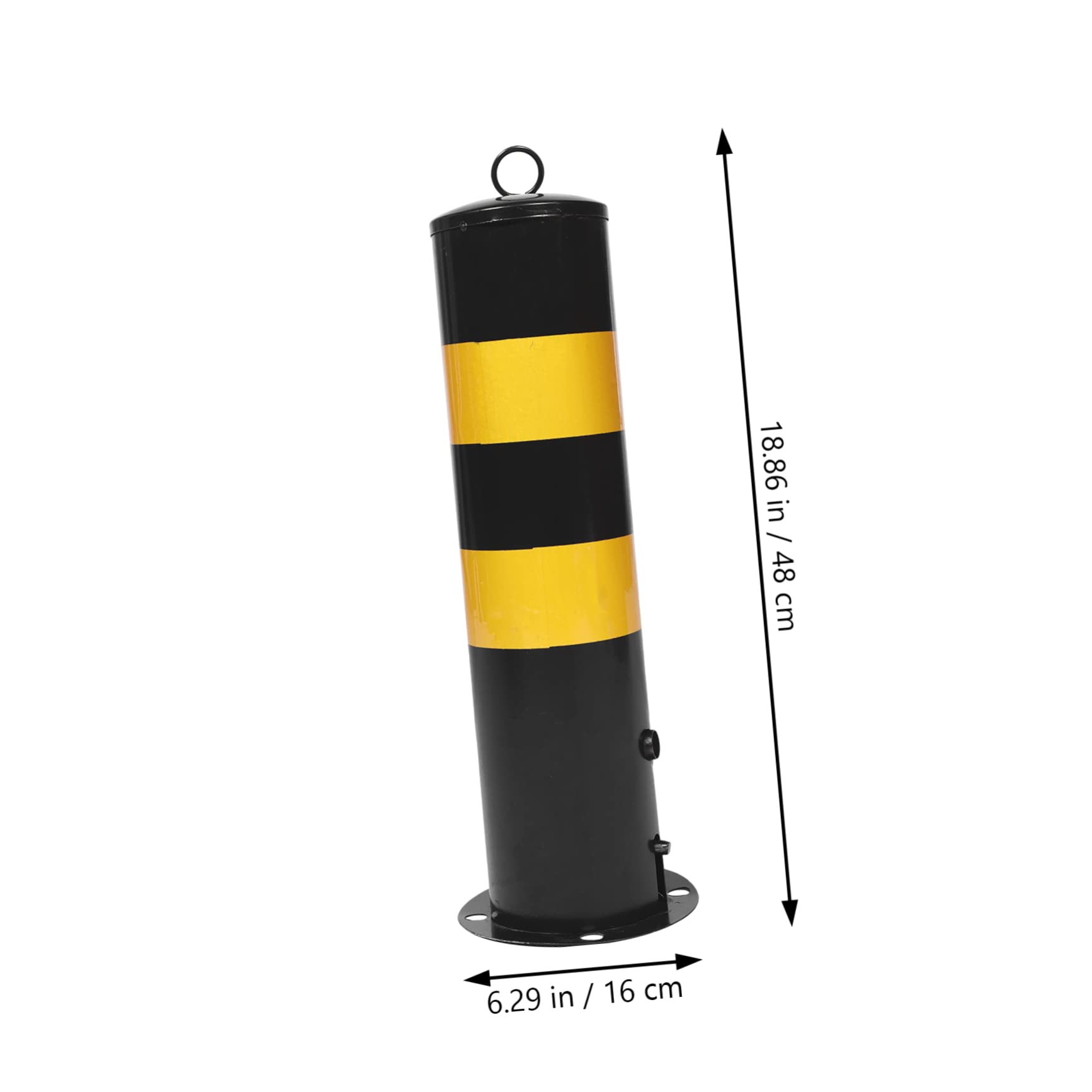 Poste de Acero para Estacionamiento Reforzado, Barrera de Protección Negra para Seguridad Vial y Control de Acceso en Zonas Restringidas