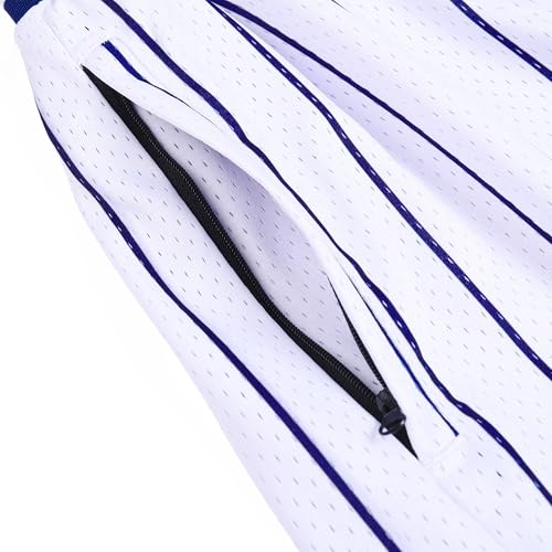 Pullonsy Basketball Athletic Mesh Shorts with Zip Pockets for Men, Running Workout Gym Sports 7 Inche Inseam4