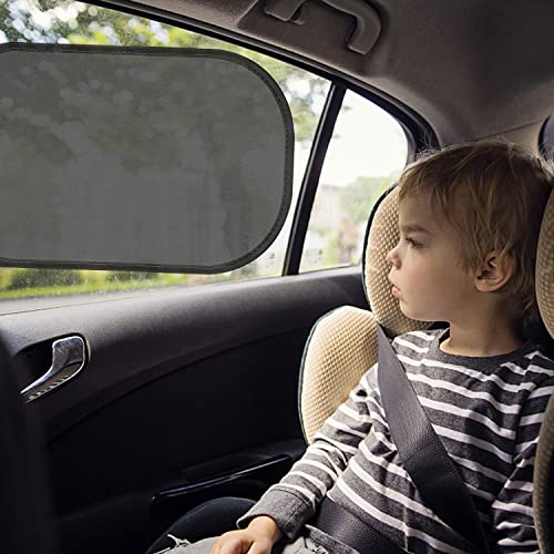 YumSur Car Sun Shade 2 PackCar Window Shades for Kids Baby Pet UV Rays/Sunlight ProtectionCar Side Windscreen WindowSelfAdhesive Car Sun ShadesBaby Window ShadeRear Side Window Universal Fit (Black) - Image 6