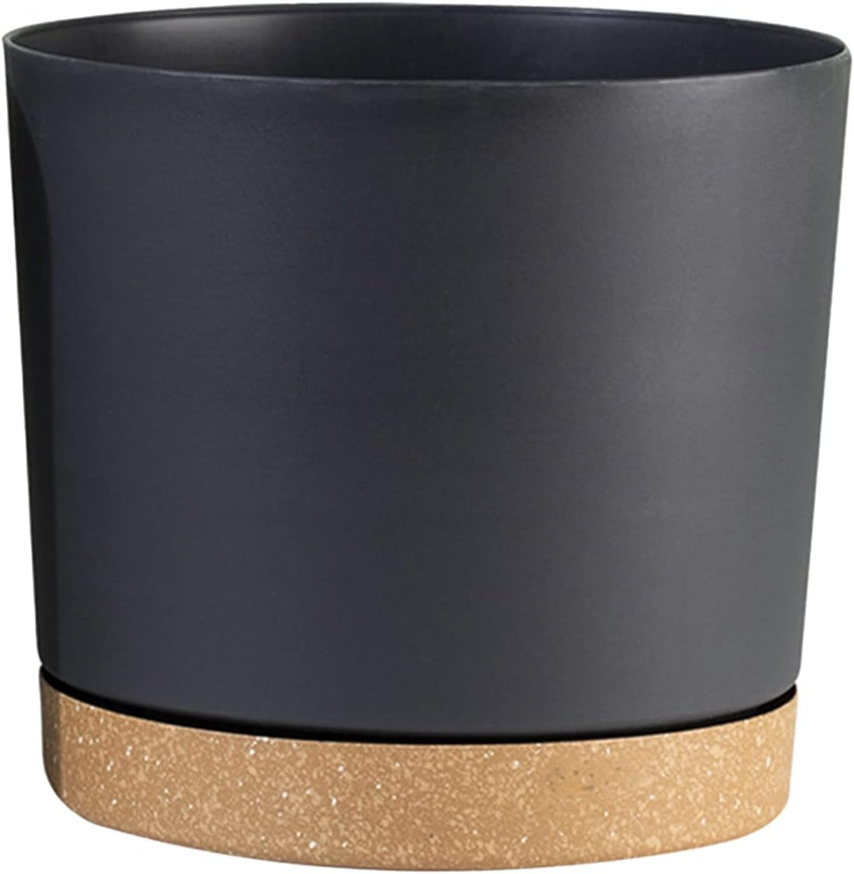 8" Plants Pots Indoor Black Plastic Flower Pots with