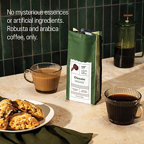 Copper Cow Coffee Premium Vietnamese Coffee: Ground Black Coffee, Woman-Owned, Gourmet, Specialty, Use For Hot Or Cold Brew, Dark Roast, Universal Grind, 24Oz Bag #TOP6