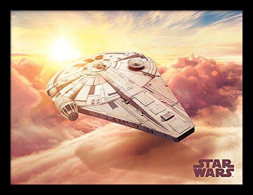Star WarsSolo: A Story Millennium Falcon Memorabilia Canvas Print, Wood, Multi-Colour, 30 x 40 cm