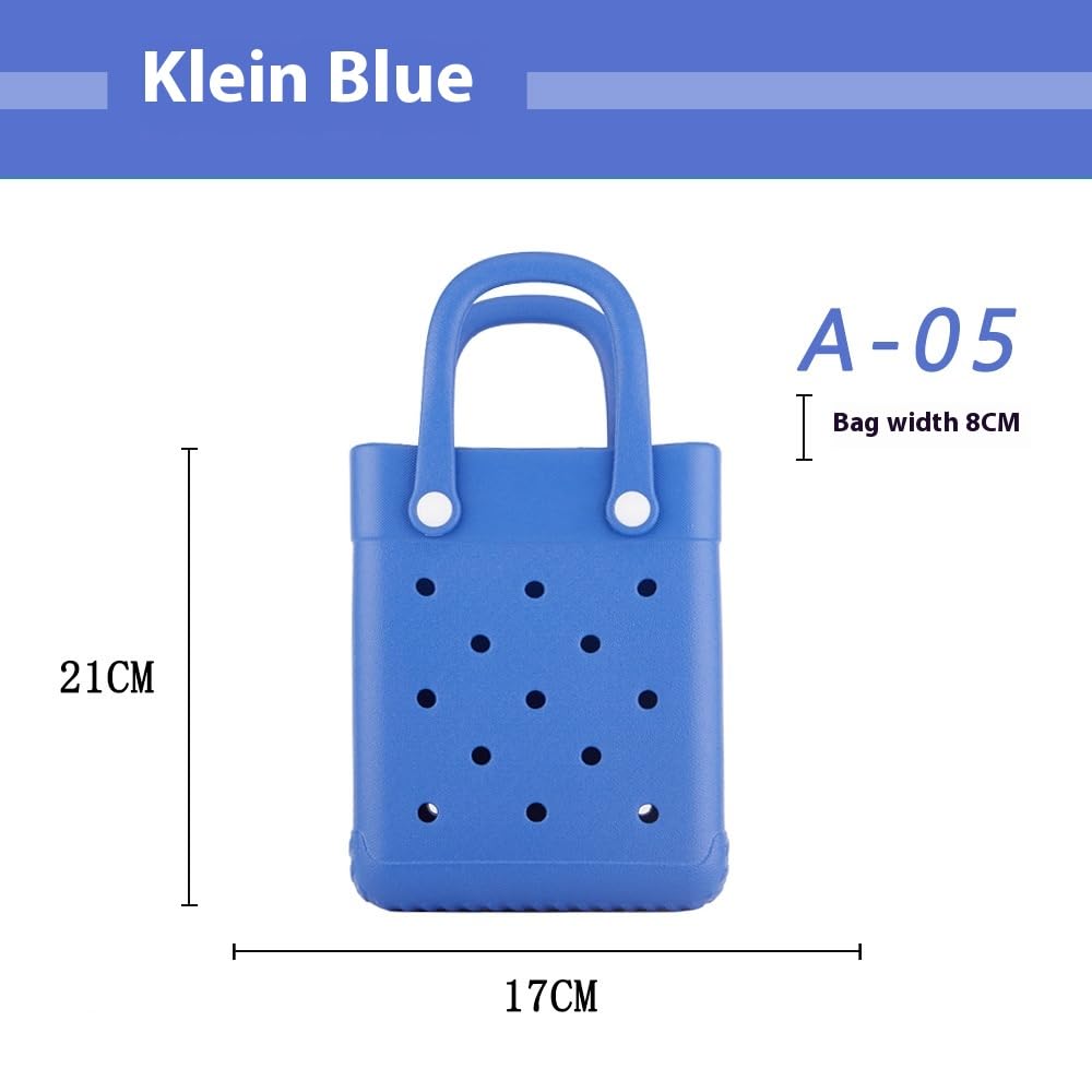 GBB Sac de plage en caoutchouc - Taille XS - Imperméable - Mini sac fourre-tout pour bateau, piscine, sport, voyage, sac à main ouvert