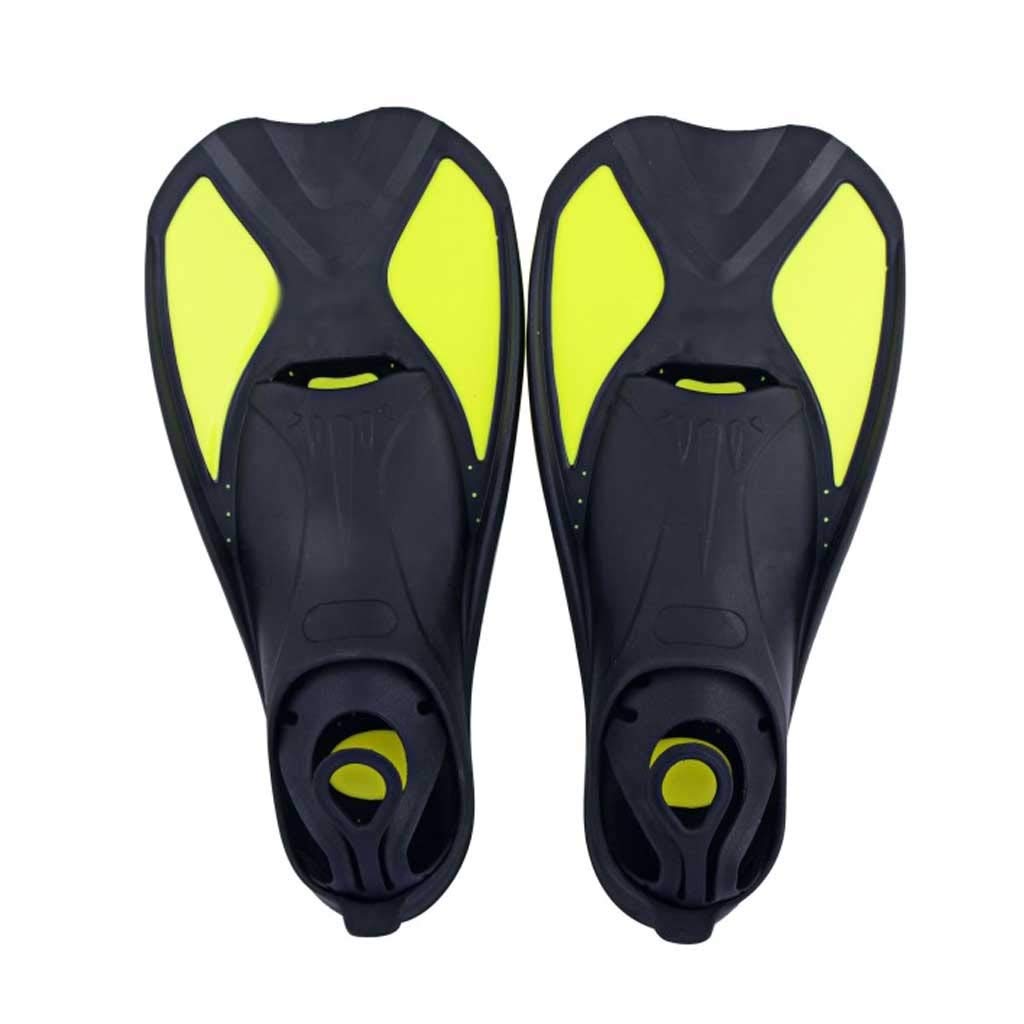 Aletas Cortas de pie Completo Universal Buceo de Buceo Transporte de natación Aletas de natación para Adultos para Adultos Finanzas de Agua de Snorkeling(Black-Blue Exorcist1,Small-XXS)