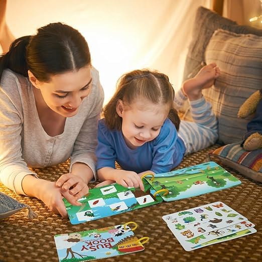 Image of SHNMN Busy Book | Preschool Busy for Toddlers Kids /Children Activities | Quiet Book Alphabets, Animal, Shapes Learning | Kids Age 2-5 Years: 1 (Alphabet,Animal,Learning,Elementary Book)