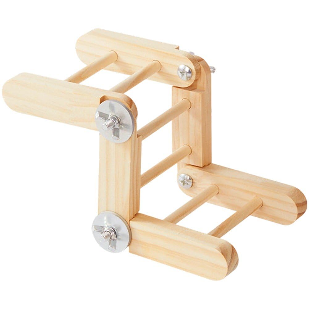 Fun Wood Bird Perches, Parrot Stand Platform, Ladder Perch Parakeet Toys & Branches for Small Birds Conure, Chinchilla, Parakeet
