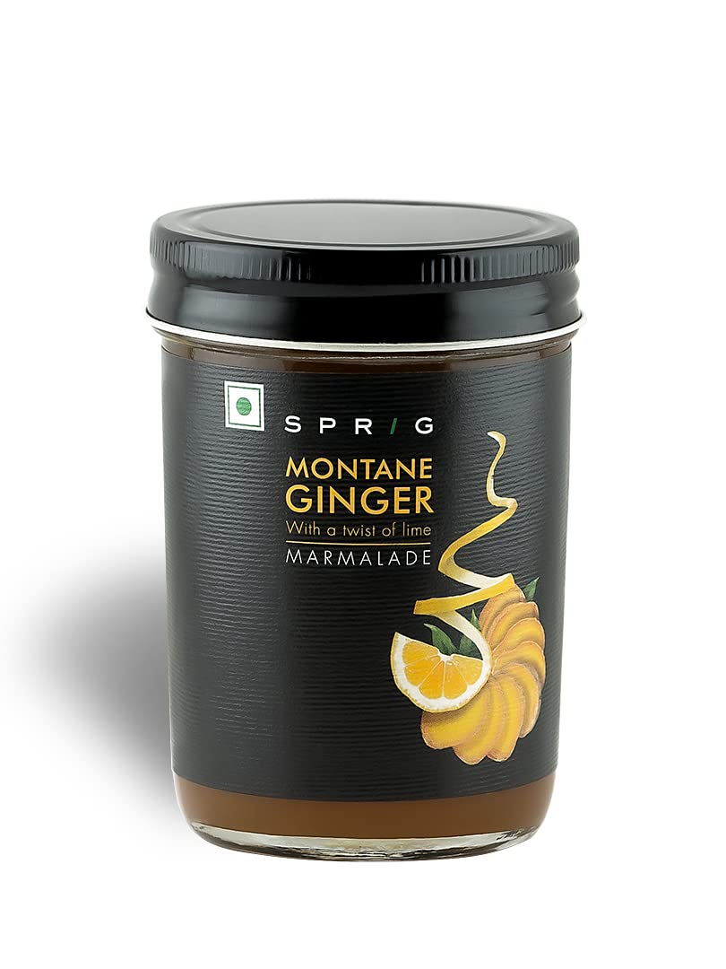 Sprig Ginger Marmalade | Crafted with Montane Ginger and Green Lime | Use as Fruit Spread or Regular Jam | Marmalade for Breakfast Spread, Dessert Topping & Beverages | 290g (B0768RPX31) Amazon Price History, Amazon Price Tracker