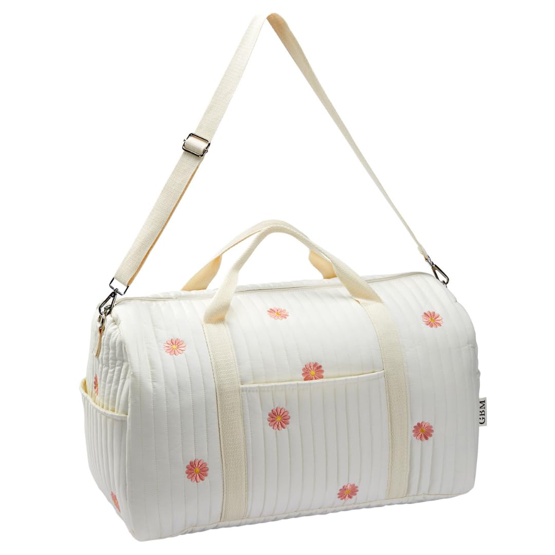 GoBabyMart Women’s Travel Duffel Bag – Large Weekender & Overnight Travel Bag with Wet Pocket, Carry-On Friendly, Ideal as Hospital or Maternity Bag