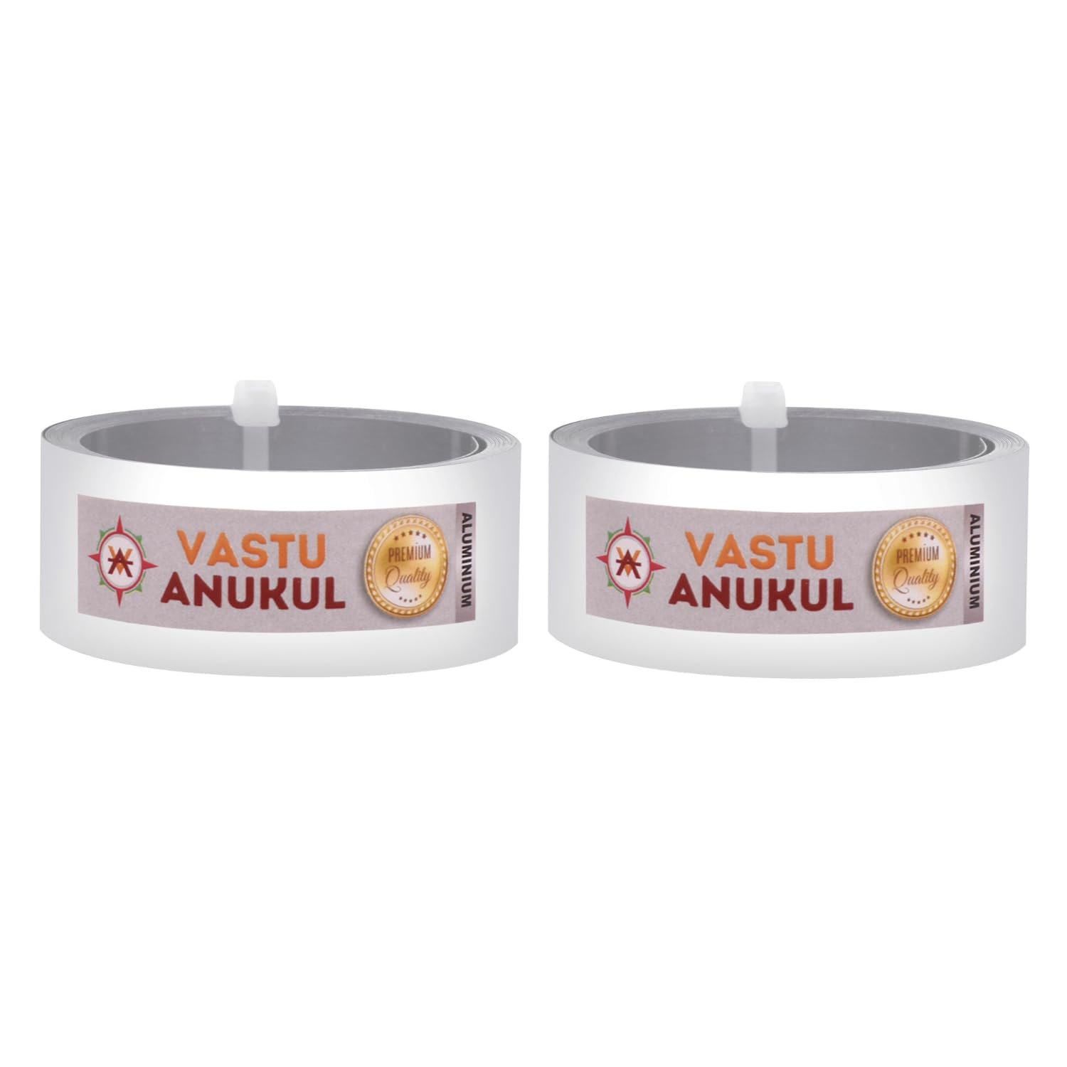 VASTU ANUKUL Premium Metal Vastu Strips (Size L 10.2 Feet x W1 inch/25mm x 0.2 mm Gauge Thickness Vastu Remedies for Entrance, Toilet Correction and Zone Balancing (Aluminium)